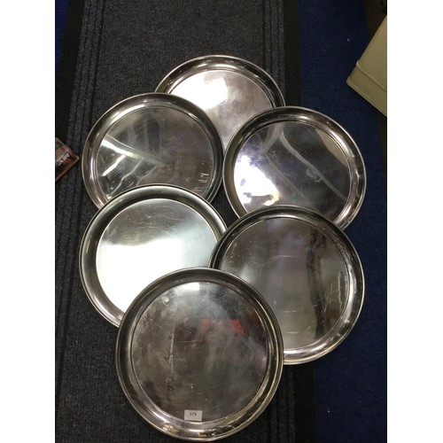 379 - Stainless Steel Serving Trays x6