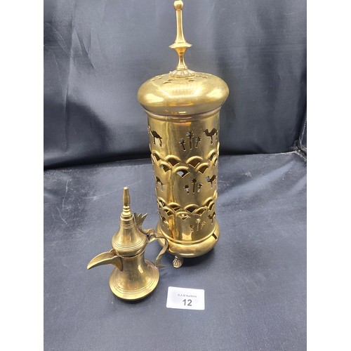 12 - Vintage Brass Light Candle Incense Burner and a Jug