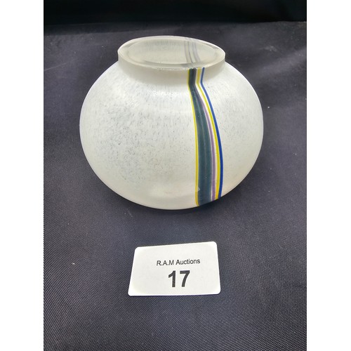 17 - Bertil Vallien Rainbow Vase 1980’s (signed)