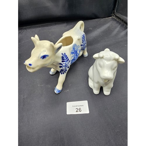 26 - Large Cow Milk Jug and a Small Cow Milk Jug