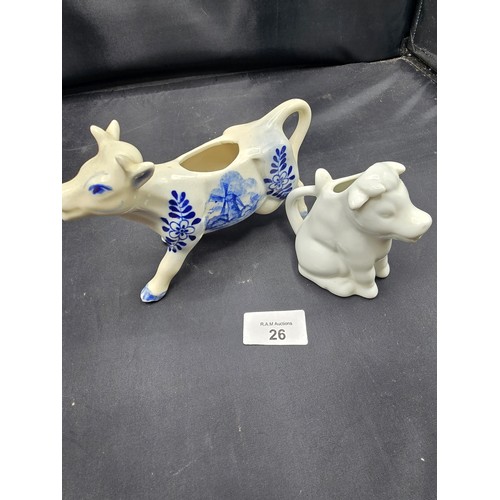 26 - Large Cow Milk Jug and a Small Cow Milk Jug