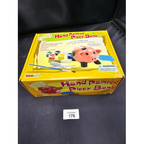 176 - Hand Painted Piggy Bank