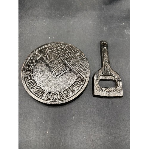 283 - Cast Iron - Iron Bridge Coaster and a Souvenir Bottle Opener