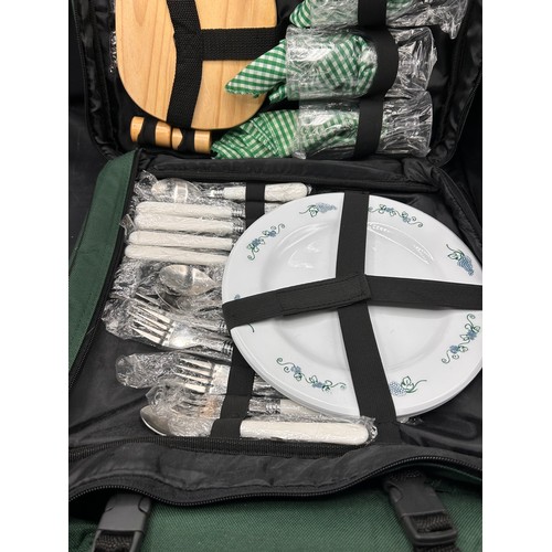 291 - Four Person Green Picnic Back Pack Complete