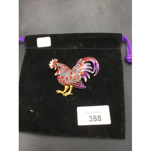 388 - Ladies Cockerel Brooch in a Pouch