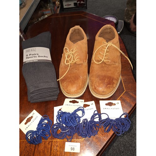 98 - Hush Puppies Size 7, New Socks Size 6-11 and New In The Packs Hair Bands