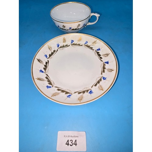 434 - Antique Bloor Derby Cup and Saucer