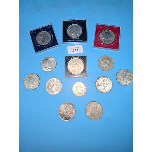 444 - Selection Of Coins To Include Churchill, Diana, Crown, Five Shillings Etc