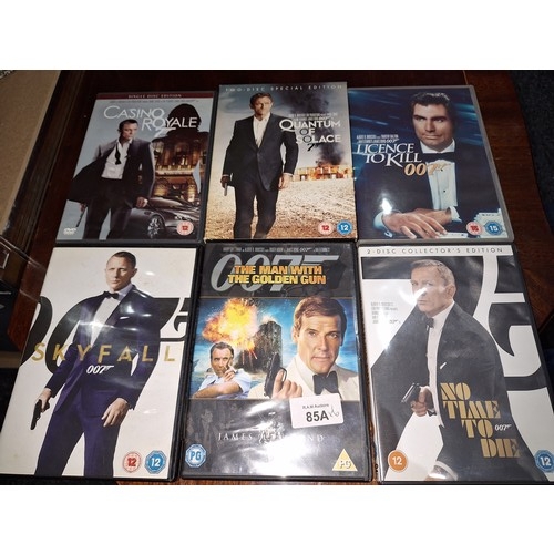 85A - Six Vintage James Bond DVD's