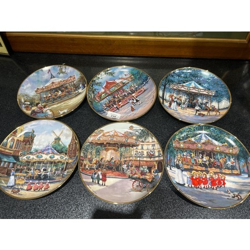 230 - Six Limited Edition Gypsy Fairground Carousel Plates