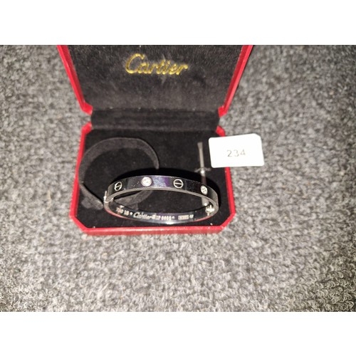 234 - Boxed Presented as Cartier Bracelet With Marks