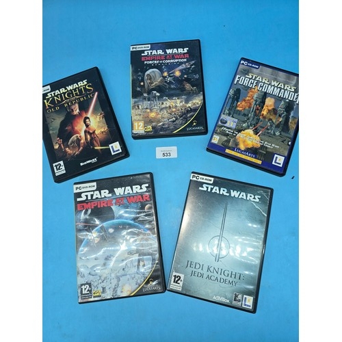 533 - Star Wars PC Rom Games x5