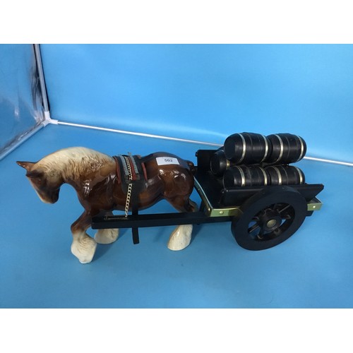 502 - Vintage Shire Horse and Cart