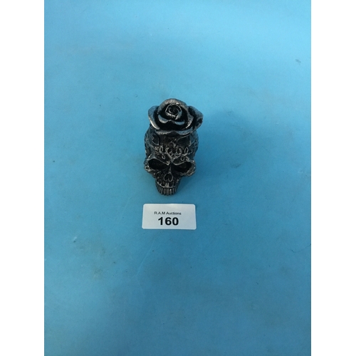 160 - Skull and Rose Bottle Stopper