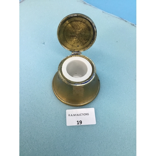 19 - Brass Inkwell