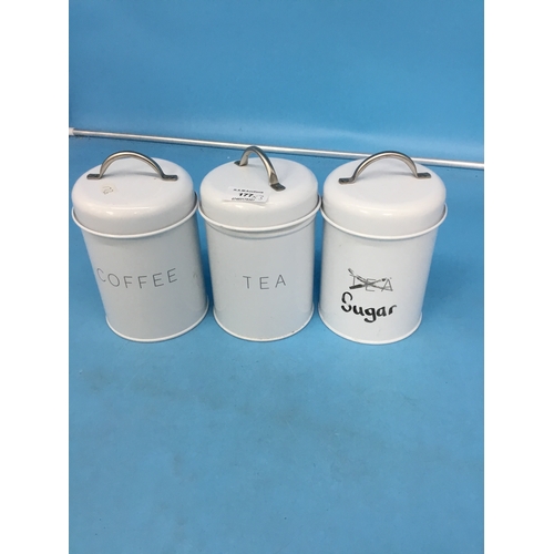 177 - Tea, Coffee and Sugar Canisters