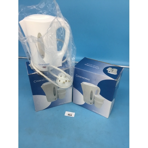 86A - Kitchenware Travel Kettle x2