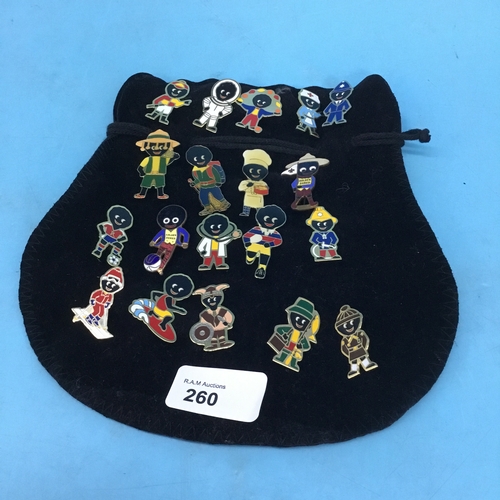 260 - Pad Full Of Vintage Golliwog Badges