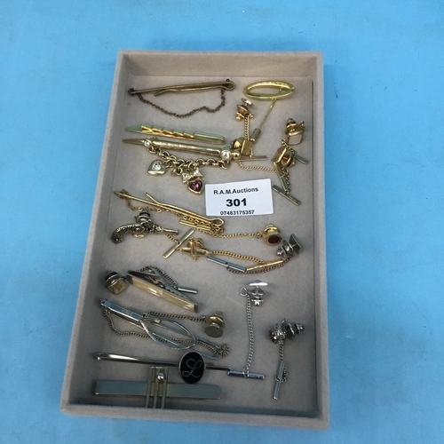 301 - Fashion and Vintage Tie Pins x18 (Some Old Ones)