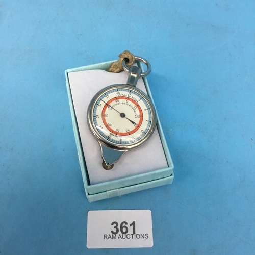 361 - German pocket compass and wheel vintage