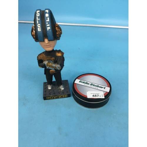 487 - Hollywood collectible fifth element bobble head + Eddie stobart boxed /tin placemats