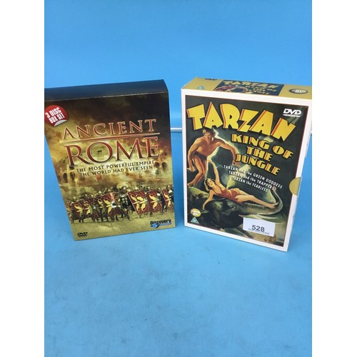 528 - DVDs 2 box sets inc. Tarzan + Rome