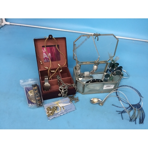 580 - 2x jewellery pots inc. jewellery full