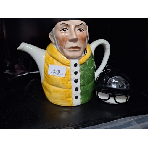 538 - Tony woods vintage jockey teapot 9”