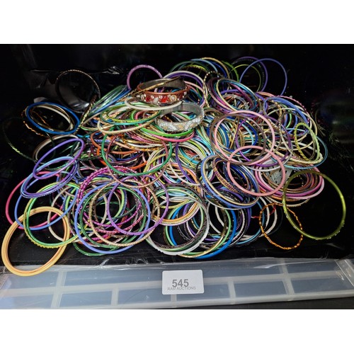 545 - Bag of fashion bangles 100s