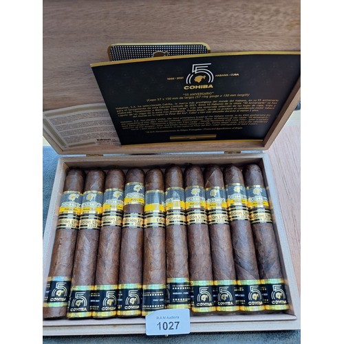 1027 - Box Of Cohiba 55 Anniversario Cigars x10