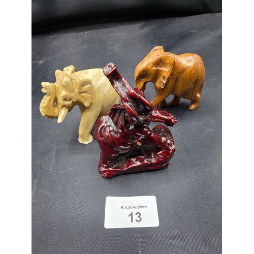 13 - Collection of 3 Elephants