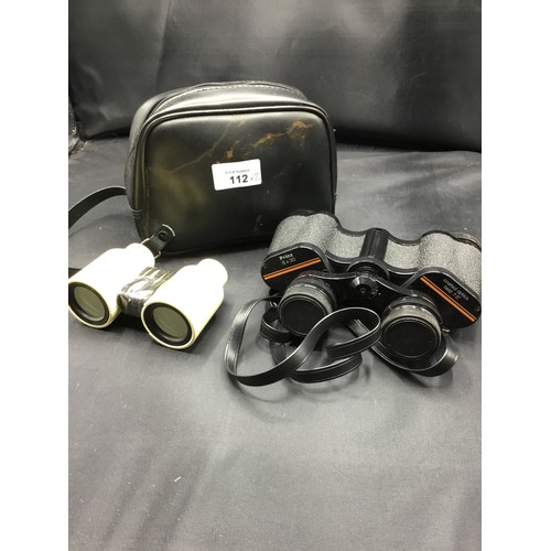 112 - Cased Prinz Binoculars 8x30 and One Other