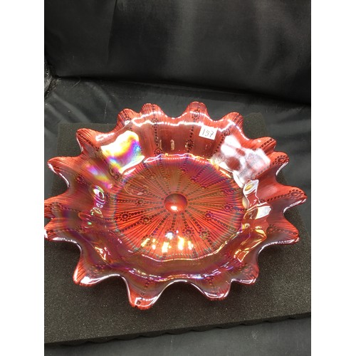 157 - Large Carnival Glass Bowl - 30cm Diameter