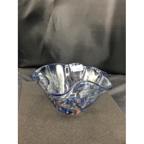 159 - Large Murano Handkerchief Bowl 22cm x 13cm