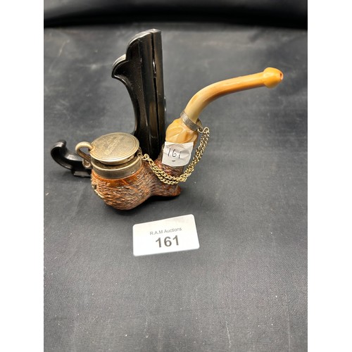 161 - Vintage Swiss BBK Pipe with Horn Stem