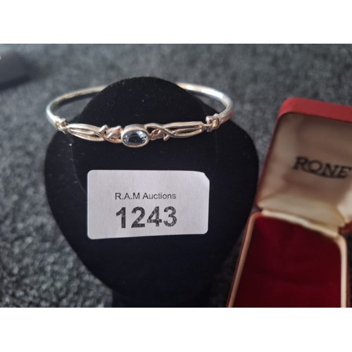 1243 - Boxed 925 Stoned Bangle