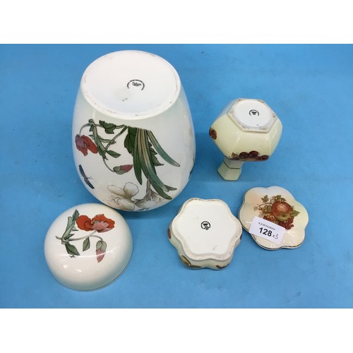 128 - Royal Worcester Pallisy x3