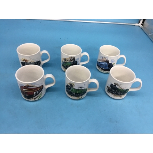 218A - Collectible Railway Mugs x 6