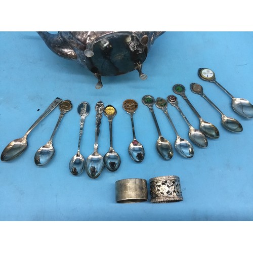 1260 - Collection of Silver and EPNS to Include Hallmarked Napkin Rings Etc.