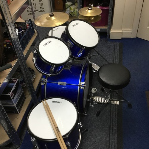 1257 - Kids Mirage Drum Kit In Blue