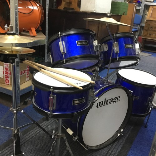 1257 - Kids Mirage Drum Kit In Blue