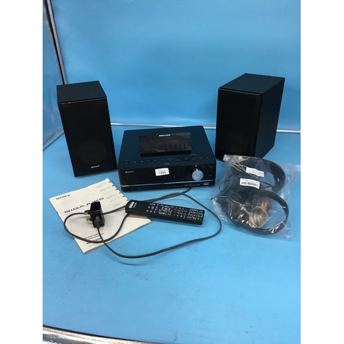 1251 - Sony Giga Juke HDD Audio System, 2 Speakers, Remote and 2 Headphones (not tested clearance)