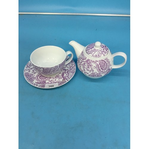 169 - Tea For One Set In Purple