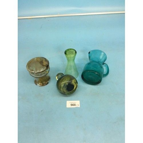 568 - Vintage Glass x4 To Include Murano Etc