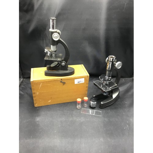 401 - Cased Microscope and One Other Microscope