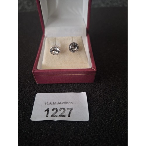 1227 - 925 Silver and Gold Earrings (not tested)