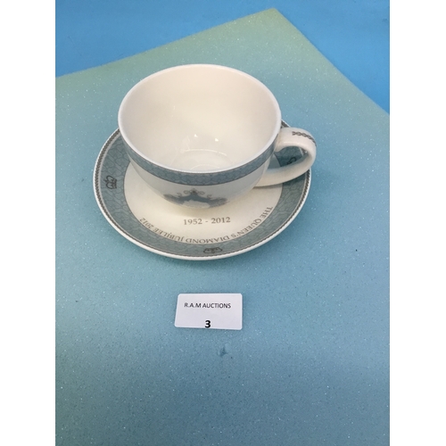 3 - Diamond Jubilee Cup and Saucer