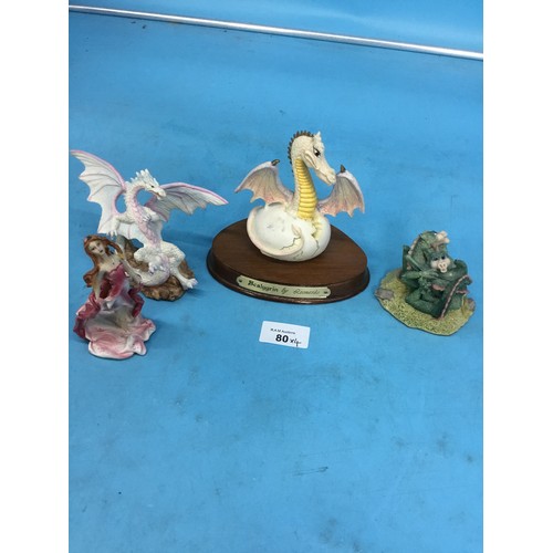 80 - Enchanting Figures x3 and Scalygrin By Leonardo