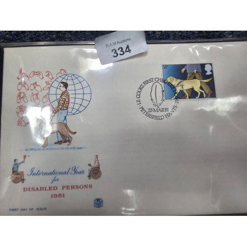 334 - Album of first day covers x40 + super condition