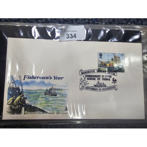 334 - Album of first day covers x40 + super condition